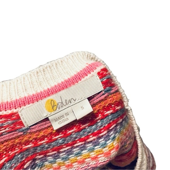 Boden Multicolor Patterned Crew Neck Sweater - Picture 3 of 4